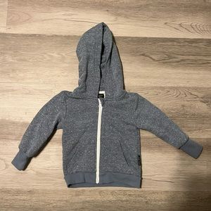 Little Bipsy Blue Heathered Zip Up Hoodie
